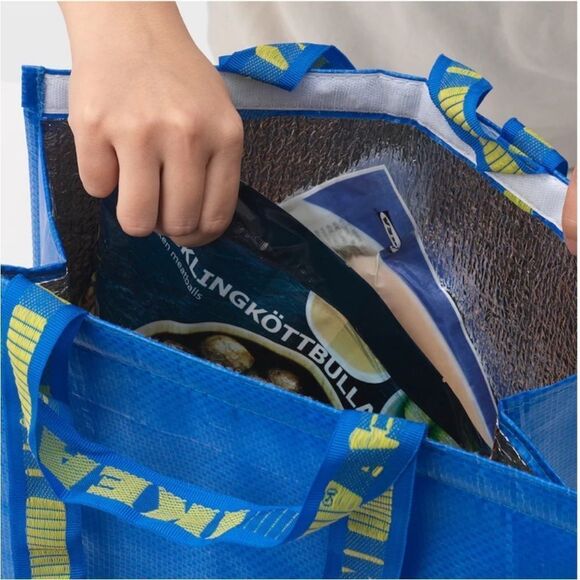 Set of (2) IKEA FRAKTA Cooler Bag, Shopping Bag Blue - Picture 3 of 8